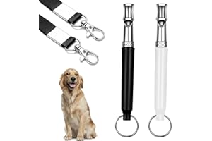 TRUUME Silbato para Perros, Silbato Ultrasónico para Perros, Silbato Ultrasónico Profesional, Ajustables para Perros de Alta frecuencia, Silbato De Perro Antiladridos para Entrenamiento, Negro & Blanco