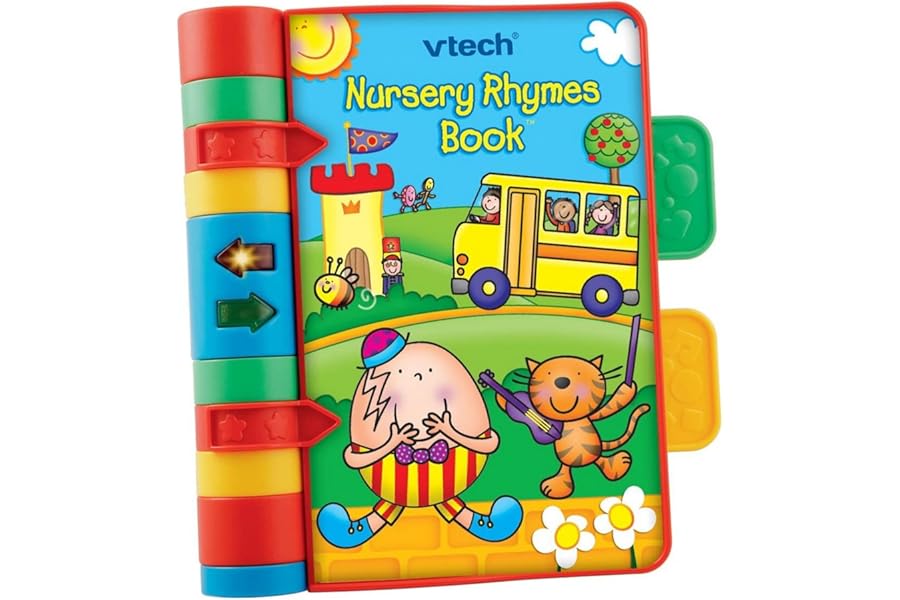 VTech Baby Nursery Rhymes Book, Light Up, Interactive, Musical Baby Book with Sounds and Phrases, Suitable for Babies from 6 Months+, English Version