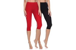 Merry Style Legging coton femme Confortable Souple Extensible 3/4 Legging femme court Tous les jours ou détente à la maison Vêtements pour femmes MS10-199