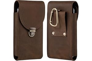 Hengwin Kabura na Telefon z Klipsem do Paska, Uchwyt na Kartę do Smartfona dla Samsung S24 S23 S22 S21 S20 Ultra, Etui S10 S9 S8 Plus, Etui na Telefon z Prawdziwej Skóry, Torebka z małymi pieniędzmi