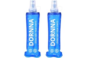 DORNNA® 2x1 Borraccia Morbida Senza BPA, Borraccia di Silicone e Leggero, Soft Flask per Running, Ciclismo e Escursionismo. (350ML - 2 UDS)