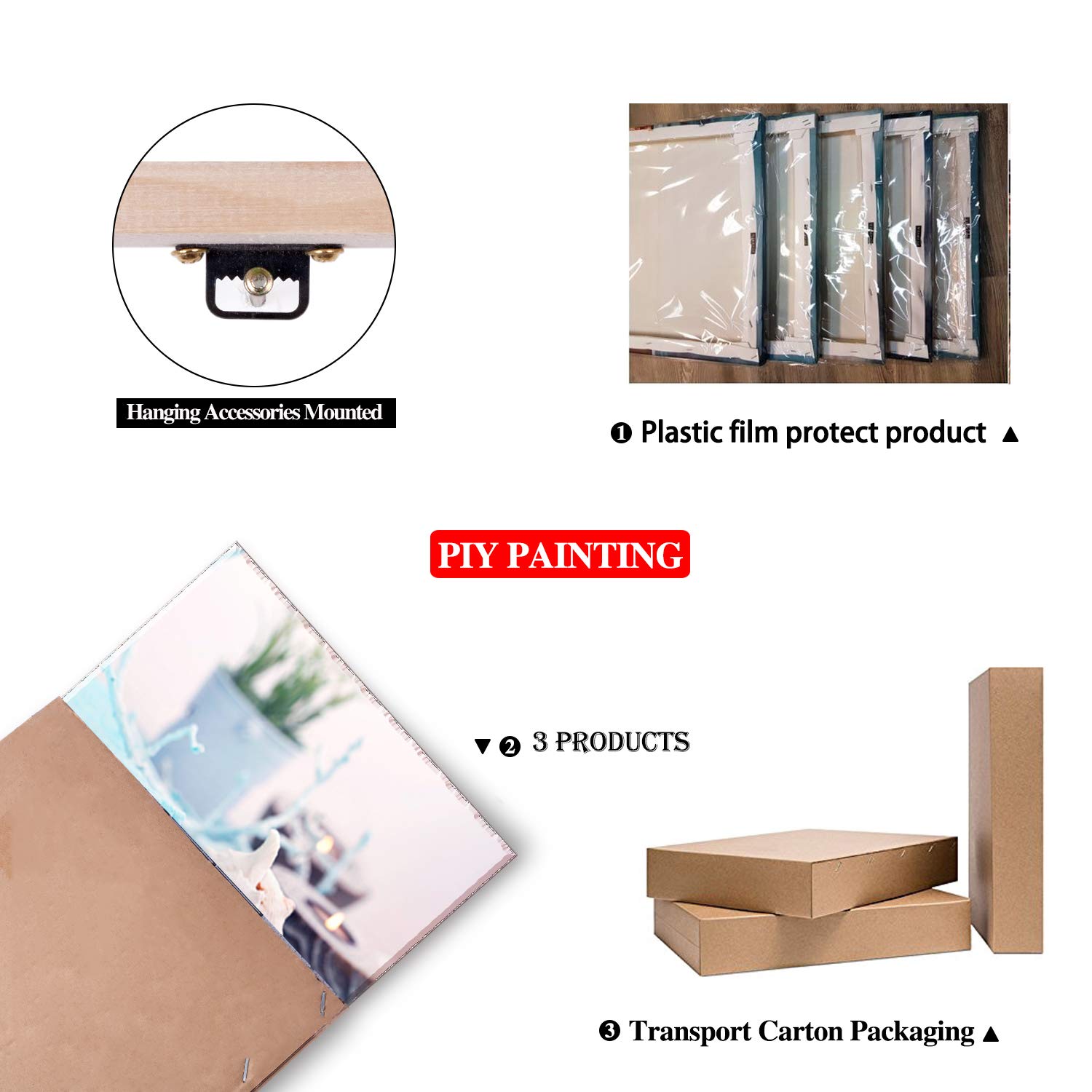 Piy-Painting-Impression-sur-Toile-Haut-Qualite-Peinture-avec-Cadre-Tableau-pour-Art-Dco-Murale-Salle-de-Bain-Cadeau-Anniversaire-3X-30X30CM