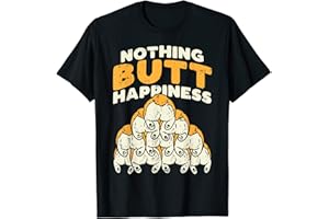 BOREDKOALAS CORGI DOG CLOTHES ANIMAL LOVER GIFTS Nothing Butt Happiness Funny Welsh Corgi Dog Pet Lover Gift Maglietta