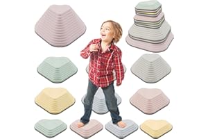 ‎NUKIED Balanciersteine ​​für Kinder,11 Stück Sensoriksteine ​​für Kleinkinder zur Förderung des Gleichgewichts und der Koordinationsfähigkeit,Stapelsteine ​​Balanciersteine,Indoor und Outdoor
