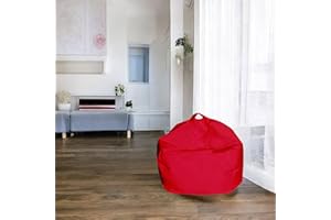 Talamo Italia - Pouf Abe, Poltrona multiuso, Poltroncina sacco, Pouf poggiapiedi, Made in Italy, 65x65 h50 cm, Rosso