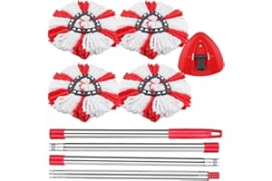 Sgizoku Têtes de Balai de Remplacement pour Viledar Turbo Smart Rotating Mop Parts Replacement Heads