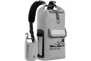 IDRYBAG Mochila Seca Impermeable Flotante 20L/30L/40L, Mochilas Secas Impermeables para Hombres, Saco Seco Impermeable para Kayak