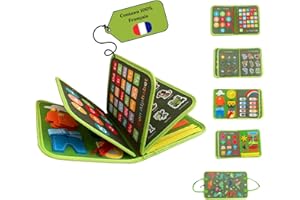 GÉNÉRIQUE Busy Board Montessori de Feutre. Jouet Montessori Educatif, Malette Busy Book Motricité Fine. Jouets d’Activité et de Développement, Cadeau Enfant Garcon Fille 1 2 3 4 5 6 Anniversaire Noel