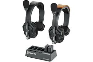 HOLLYVIEW Hollyland Solidcom SE Full Duplex 2-Users ENC Cancelación de ruido Sistema de auriculares inalámbricos de intercomunicador de 1100 pies con PTT Mute Auriculares de oído único para producción de