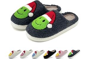 sharllen Smile Hausschuhe Kinder Mädchen Jungen Plüsch Pantoffeln Weihnachten Winter Wärme Hausschuhe Kuschel Lächelndem Gesicht Hausschuhe Rutschfester Weiche Slippers