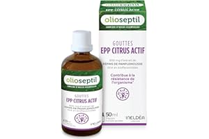 OLIOSEPTIL - Extrait de Pépins de Pamplemousse en Gouttes Citrus Actif - EPP + Plantes Origine 100% Naturelle - Contribue à la Résistance de l'Organisme - Flacon de 50 ml