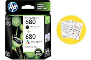 HP 680 Ink Cartridges Combo Pack (1 Black Cartridge + 1 tri-Color Cartridge)