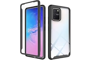 EuCase 3 en 1 Funda para Samsung Galaxy S10 Lite Antigolpes, Transparente Carcasa de Silicona TPU + PC para Samsung Galaxy S10 Lite Anti-Rasguño 360° Protección Caso
