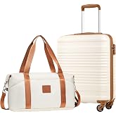 COOLIFE EasyJet Cabin Suitcase 55x40x20cm+Bag 40x25(36) x20 Hand Luggage | Tough ABS+PC, 4 Dual Wheels 360&deg;, TSA, Heavy Duty