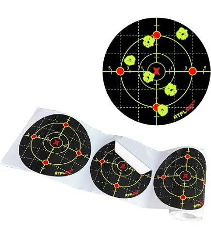 Cible De Tir Splatter 30,5 Cm - Lot De 10/25 - Autocollante, Fluorescente - Pour Entraînement Airsoft, BB Gun, Carabine à Plomb - 8
