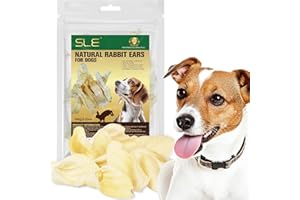 SLE Oreilles de Lapin 100% Naturelles pour Chiens, Oreilles EntièRes CoupéEs éPaisses, Alternative SûRe Au Cuir Brut, Friandises à MâCher De PremièRe Qualité pour Chien (S, Caille)