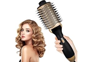 Bizcasa Warmluftbürste One-Step Ionic Föhnbürste, Professionelles 4-in-1 Heißluftbürste für Trocknen, Glätten, Styler und Ionen Pflege, 100+Millionen Negative Ionen Für Alle Haartypen