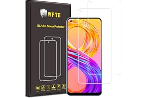 WFTE [2-pak ochraniacz ekranu do OPPO Realme 8 4G / Realme 8 Pro, ochrona przed odciskami palców, bez pęcherzyków powietrza, pyłoszczelny, wysokiej jakości szkło hartowane do OPPO Realme 8 4G / Realme 8 Pro