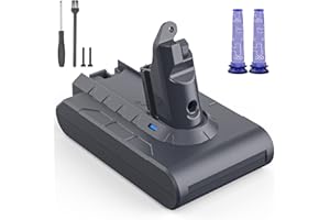 KEENSTONE Replacement Battery for Dyson V6, 6500mAh Battery Compatible with V6 Animal Absolute SV03 SV04 SV05 SV06 SV07 SV09 DC58 DC59 DC61 DC62 DC72 DC74 Vacuum Cleaner with Filters and Screwdriver