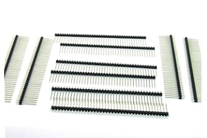 POPESQ® 10 pz. x Connettori Strip Line 2.54mm 40 Vie Cutable Dritto Lunghezza / 10 PCS. x Pin Strip 2.54mm 40 Way Cutable Straight Long #A2311