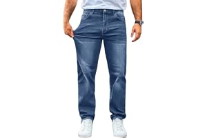 Runcati Jeans herr regular fit jeans fritid stretch denim byxor män casual basic byxor