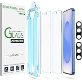 amFilm OneTouch Screen Protector for Samsung Galaxy S25 6.2'' | 9H Hardness with Camera Lens Protection Made of Tempered Glas