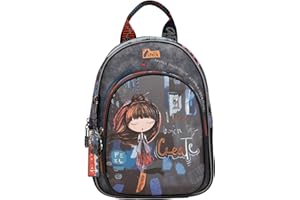 Anekke Plecak średni damski - Plecak ze sztucznego futra z uchwytami i kieszeniami - Design z uchwytem Contemporary - Akcesoria i akcesoria damskie - wymiary 24x30x7 cm, Wielobarwny