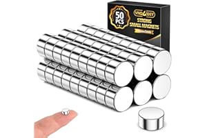 VNDUEEY 50 Stück Magnete Stark, 6x3mm Magnete, Magnet Extra Stark, Magneten Set Magnet Ideal für Büro, Küche, Kühlschrank, Forschung, Werkbank, Keller