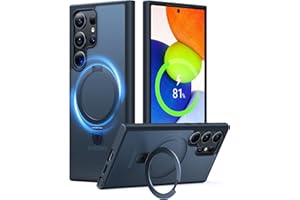 TORRAS Weltneuheit für Samsung Galaxy S24 Ultra Hülle 5G für MagSafe-Ständer (Nr.1 Magnetkraft, Militärischer Schutz) Stoßfest Kratzfeste Samsung S24 Ultra Hülle Ostand All-in-One Case, Schwarz