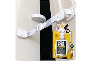Door Buddy Cat Door Latch & Stopper. Adjustable Dog Proof Strap for Cats to Keep Dog out of Litter Box & Feeder. Simpler Pet Gate Alternative. No-Cut Interior Cat Door