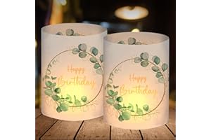 BOYATONG 12 Windlicht Tischdeko Geburtstag, Happy Birthday Deko, Tisch Birthday Decorations, Geburtstagsdeko Frau Mann Mädchen Junge Kinder