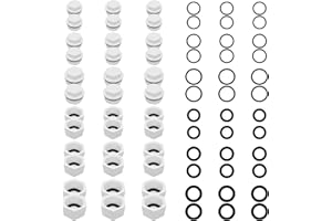 BOLOEST Lot de 36 bouchons d'obturation à vis BSP, PPR 1/2", 3/4", 1" et 1" mâle avec joint/rondelle pour machine à laver et lave-vaisselle