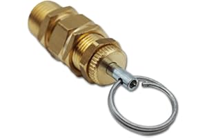 CNCTEC Soupape de sécurité réglable 1/4" 8-12 bar (non testé pour les composants) Valve de surpression d'air comprimé