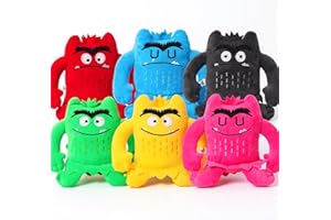 Ziofy 6PCS Emotional Monster Plush Toys – Colorful Cartoon Plush Dolls Set, Soft Stuffed Emotional Monsters for Kids, Educational Toy Gift for Birthday & Room Decor