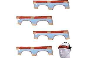 CHANGXIANG 4Pcs Durable Hat Sweat Band Comfortable Cotton Hardhat Sweatbands Reusable Air Cushion Helmet Sweatband for Sweat-Absorbent Helmet Comforter Pad