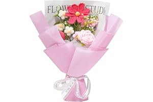 JANEUNIQUE Janeuinque Bouquet Fleur Artificielle Cadeau Femme | Tricotées Artificielles Fleur | Cadeaux Original | Femme Maman Grand Mere | Anniversaire Noel