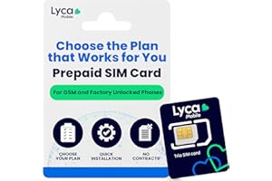 JZN MARKET Lycamobile USA SIM Karte – 3-in-1 Leere SIM-Karte, Keine Verträge, für entsperrte Telefone, Flexible Datentarife und Minuten zur Auswahl
