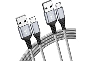 OFUCA USB C Charger Cable 2Pack 6FT/1.8M Type C Cable Fast Charging, Nylon Braided USB to USBC Phone Charger Compatible iPhone 16/15Pro, Samsung Galaxy S24/S23, Note 10/9/8, Huawei P9, Pixel 8/7/6, iPad