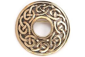 Drachensilber Brosche Gewandnadel Schmuck Bronze keltischer Knoten Broschennadel Fibel Mittelalter