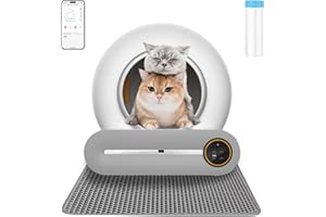 GESEILAY Selbstreinigende Katzentoilette Katzenklo Geschlossen XXL Elektrisches Katzenklo mit Sieb und Treppe Anti Pinch Self Cleaning Cat Litter Box Katzen Klo Automatisch für 2 Katzen (Type 1)