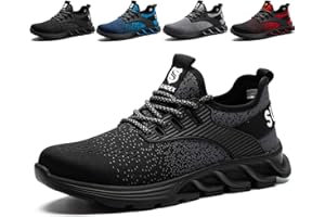 SUADEX Arbeitsschuhe Herren Damen Sicherheitsschuhe Stahlkappenschuhe Sportlich Atmungsaktiv Arbeitsschutzschuhe Schutzschuhe mit Stahlkappen