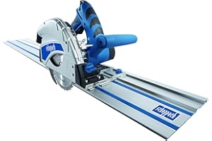 Scheppach Scie plongeante PL55 + 2x700mm rail de guidage | Puissance 1200W | Profondeur de coupe 55mm | Lame Ø160mm 24 dents | Inclinaison avec protection anti-basculement pour coupes de 0 à 45