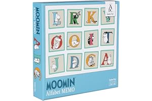 Barbo Toys - Mémoire de l'alphabet Moomin pour Enfants à partir de 4 Ans - Apprentissage de l'alphabet - Jeu éducatif pour Enfant - Jeu Educatif 4 Ans - Cartes éducatives - Cartes Lettres alphabe