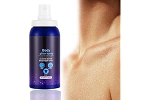 AOOWU Lacca Brillantini per Capelli, Spray Glitterato per Viso e Corpo Make up, Glitter Capelli per Carnevale Halloween Natale Club Mascherata Feste, 60ML