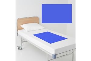 FloraVigo Halkskydd för sängöverföring, återanvändbara dra-på-lakan, lämplig för äldre vårdpersoner, sängpositioneringskudde, blå (75 x 135 cm).