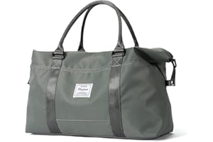 SZLX Travel Duffel Bag, 29L Weekend Bag with Trolley Sleeve, Dry & Wet Seperated Sports Gym Bag Waterproof Bag Carry On Bag for Women Men Weekender Tote Bag Hospital Bag Cabin Bag