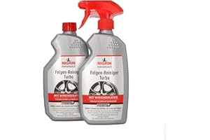 NIGRIN Peformance Turbo Lot de 2 nettoyants pour jantes de 0,5 l - Sans acide - Avec indicateur d'action