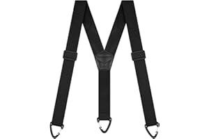 BSBUY Regulowane szerokie szelki męskie, szerokie ramiączka typu Y/X z antypoślizgową trójkątną klamrą dla mężczyzn - 3,8 cm