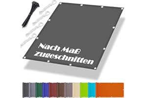 Markise Balkon Ohne Bohren 1x2.2M, Markisenstoffe Meterware im Viele Größe und Farben, Sonnenschutznetz inkl Befestigungsseile, UV-Schutz, Wetterfest für Garten Terrasse, Dunkelgrau