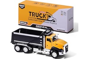 AIUAZA 1/50 Ratio die-Casting Engineering Construction Vehicle, Mixer Truck, Alloy Collection Model Car, Boy's Door Opening Pull Back Car Toy (Dump Truck)